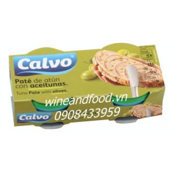 Pate cá ngừ trái oliu Calvo 2x75g
