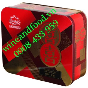 Bánh cuộn trứng Song Hỷ Serena Đài Loan hộp thiếc 384g