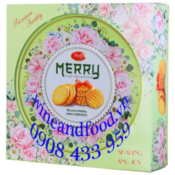 Bánh quy Biscuits Waffles Hana Composite Merry 333g