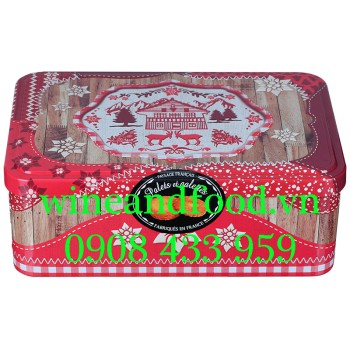 Bánh quy hỗn hợp Galettes Palets giáng sinh đỏ 300g