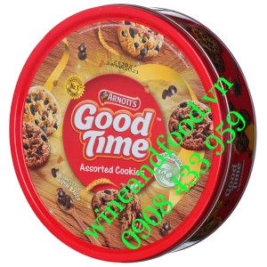 Bánh quy hỗn hợp Good Time Arnott's hộp thiếc 277g