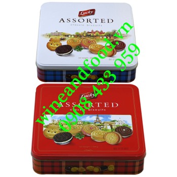 Bánh quy hỗn hợp Lucky hộp thiếc 500g