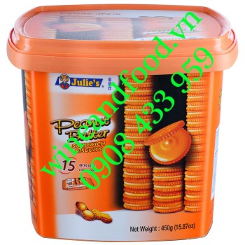 Bánh quy kem bơ đậu phộng Julie's 540g