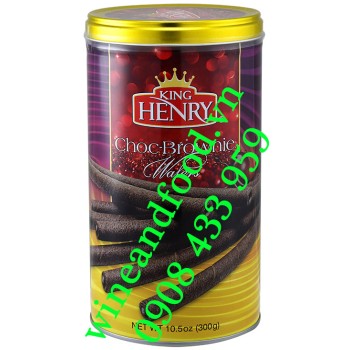 Bánh quế vị kem Socola Nâu King Henry 300g