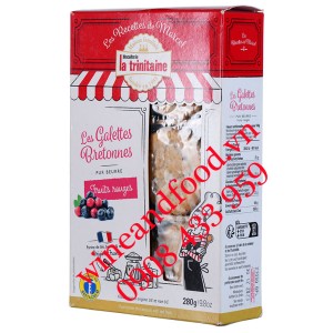 Bánh quy trái cây đỏ La Trinitaine hộp giấy 280g