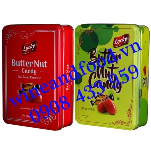 Kẹo bơ Butter Nut Lucky hộp thiếc 250g