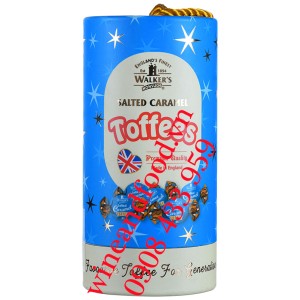 Kẹo Toffees Salted Caramel Walker's lon giấy 150g