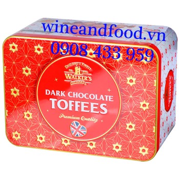 Kẹo Walker's Dark Chocolate Toffees hộp thiếc 250g