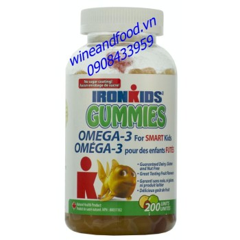 Kẹo dẻo Gummies bổ sung omega 3 Ironkids 200 viên