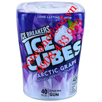 Kẹo cao su chewing gum Ice Breakers Ice Cubes nho 40 viên