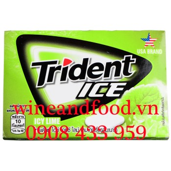 Kẹo cao su chewing Gum Trident Ice Bạc Hà vị Chanh vỉ 11g2