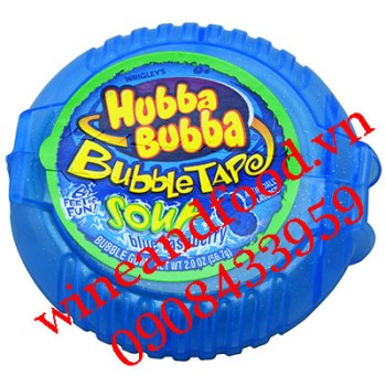 Kẹo cao su chewing gum Hubba Bubba Sour Blue Raspberry