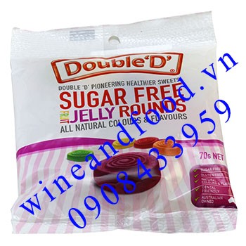 Kẹo dẻo không đường Double D 70g