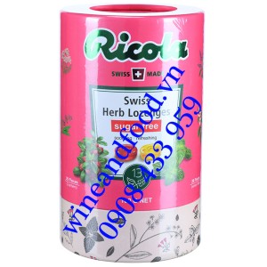 Kẹo Ricola Swiss Herb Lozenges chanh bạc hà không đường HG 100g