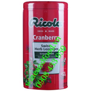 Kẹo Thảo Mộc Cranberry Ricola không đường 100g