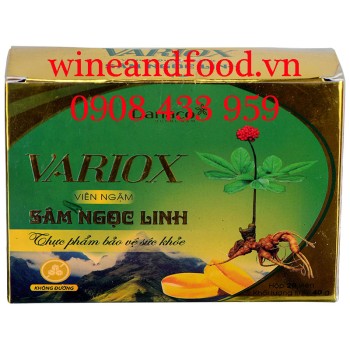 Viên ngậm sâm Ngọc Linh Variox hộp 20 viên 40g