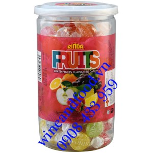 Kẹo trái cây Fruits hỗn hợp Rinda hũ 320g