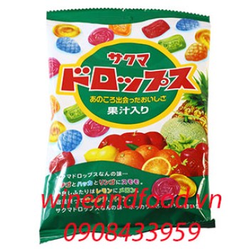 Kẹo trái cây Sakuma Drops xanh 120g