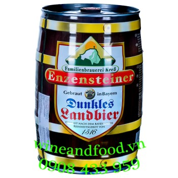 Bia Enzensteiner Dunkles Landbier mini keg Bom 5 lít