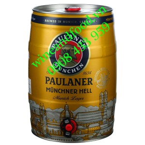 Bia Paulaner Münchner Hell Lager bom Mini Keg 5L