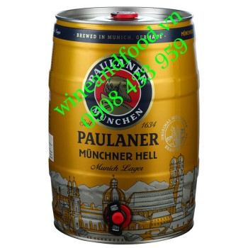 Bia Paulaner Münchner Hell Lager bom Mini Keg 5L