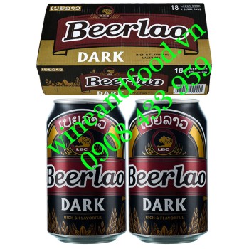 Bia Lào Beerlao đen Lager thùng 18 lon 325ml