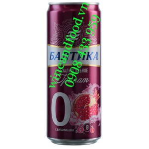 Bia Nga Baltika không cồn vị lựu lon 330ml