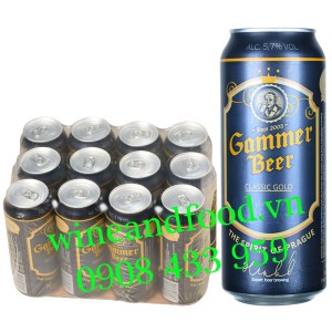 Bia Tiệp Gammer Classic Gold lốc 12 lon 500ml