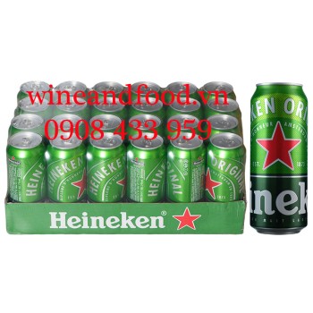 Bia Heineken Ý lon 500ml