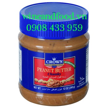 Bơ đậu phộng Crown chunky 340g