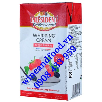 Kem sữa tươi Whipping Cream Président 1 Lít