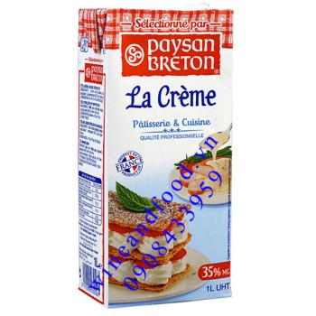 Kem sữa Whispping Cream Paysan Breton 1l