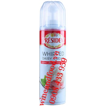 Kem xịt Whipped Dairy Cream Président 250g