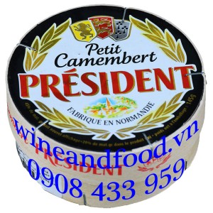 Phô mai Petit Camembert Président hộp gỗ 145g
