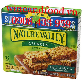 Bánh ngũ cốc ăn sáng Oats'n Honey Nature Valley 253g