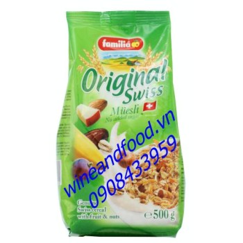 Bột ngũ cốc trái cây không đường Familia 500g