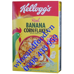 Ngũ cốc bắp chuối Banana Corn Flakes Kellogg's 180g