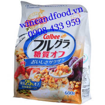 Ngũ cốc trái cây Calbee ít đường 600g