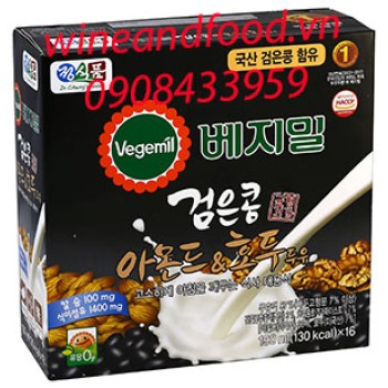 Sữa óc chó hạnh nhân đậu đen Vegemil ít đường 16 hộp