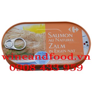 Cá Hồi tự nhiên đóng hộp Carrefour 190g