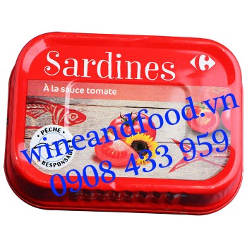 Cá Mòi Sardines sốt cà chua Carrefour 135g
