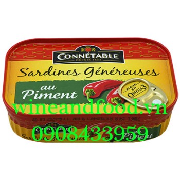 Cá mòi sốt ớt đóng hộp Connetable 140g