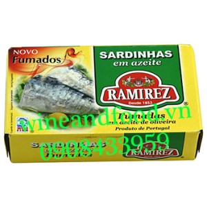 Cá mòi xông khói ngâm dầu oliu Ramirez 125g