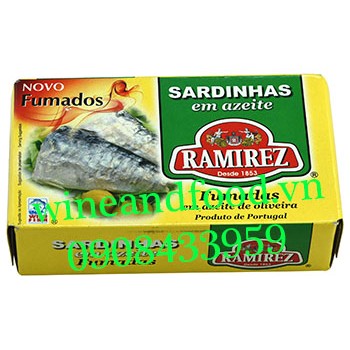 Cá mòi xông khói ngâm dầu oliu Ramirez 125g