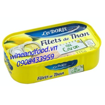 Cá ngừ phi lê sốt chanh Les Doris 115g