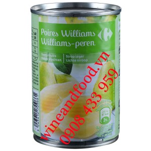 Quả Lê Pháp đóng hộp Poires Williams Carrefour 225g