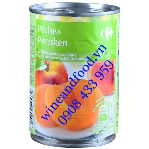 Quả Đào Pháp đóng hộp Peches Carrefour 412g