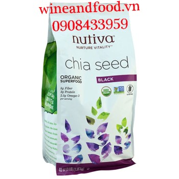 Hạt Chia Đen Nutiva Organic Úc 1kg36