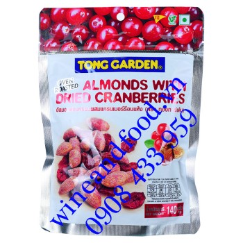 Hạt Hạnh Nhân và trái Nam Việt Quất sấy Tong Garden 140g