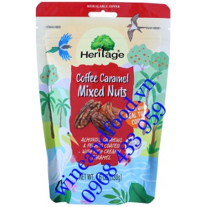 Hạt hỗn hợp vị cà phê Caramel Heritage 130g